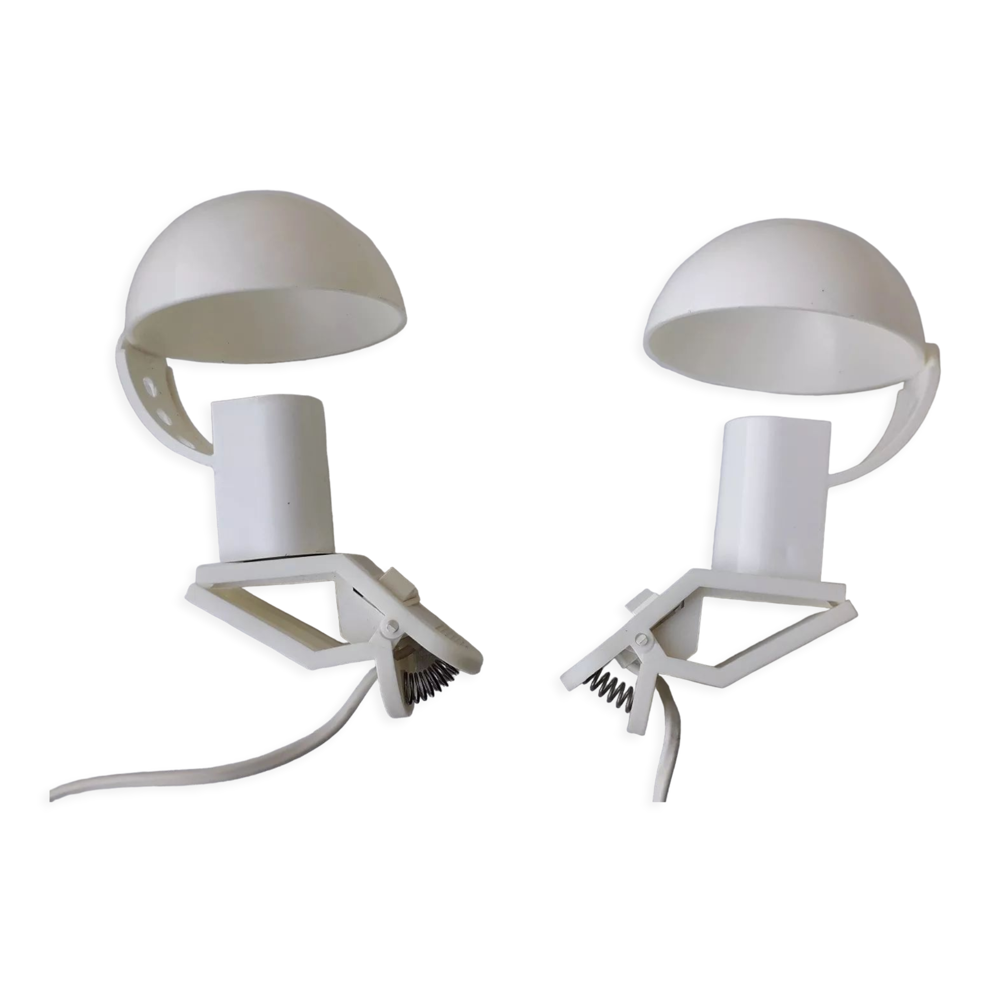 Paire de lampes à pince champignons