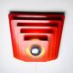 Multi-Layered Pyramid Wall Lamps In Red By Hustadt Leuchten, Germany 1970S