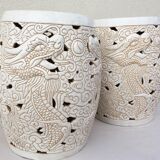 Ceramic sofa tips enamelled Decorative art