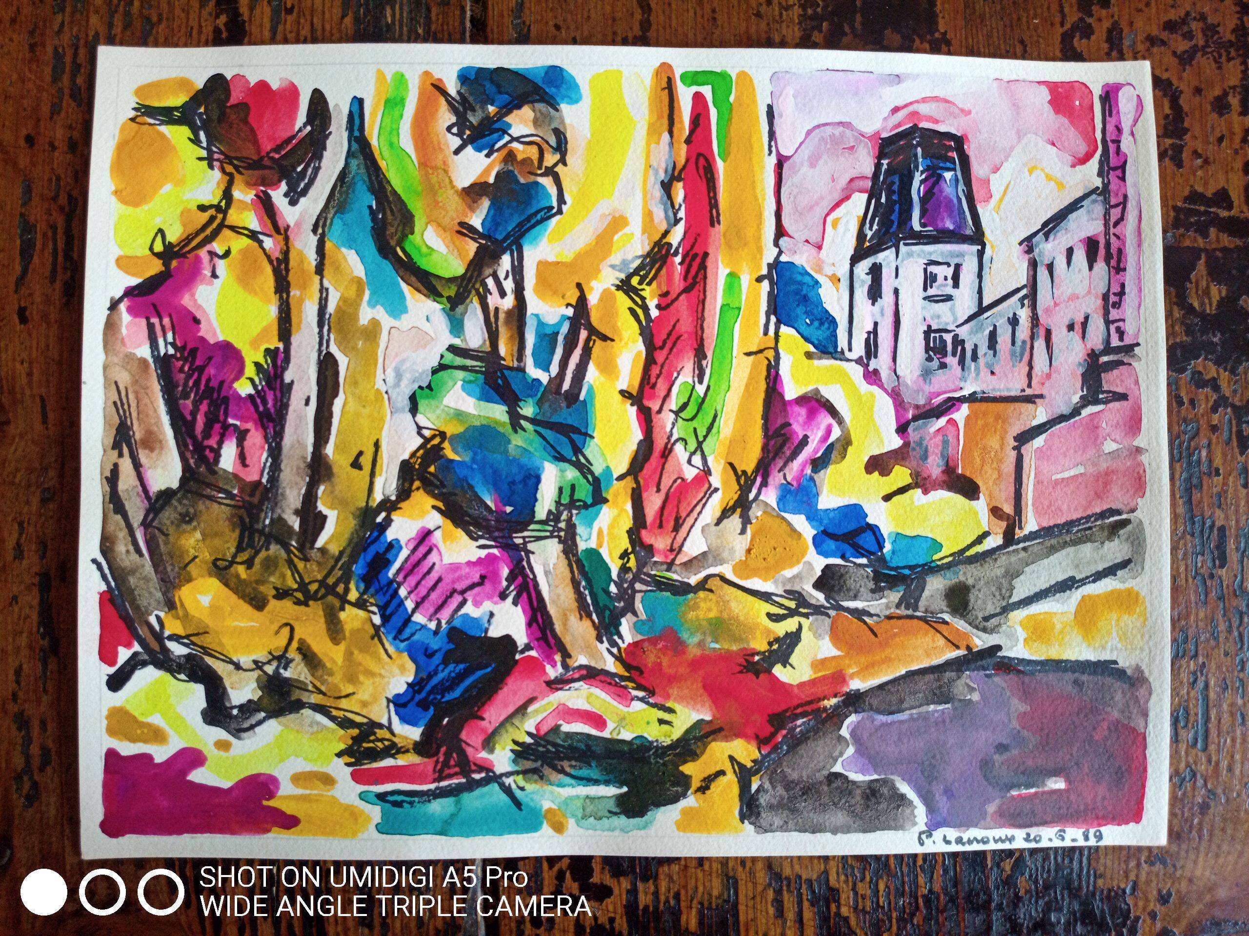 Pierre Lacroux (1909-1993) Gouache on paper 24 x 32 cm - from 1989 - (293)