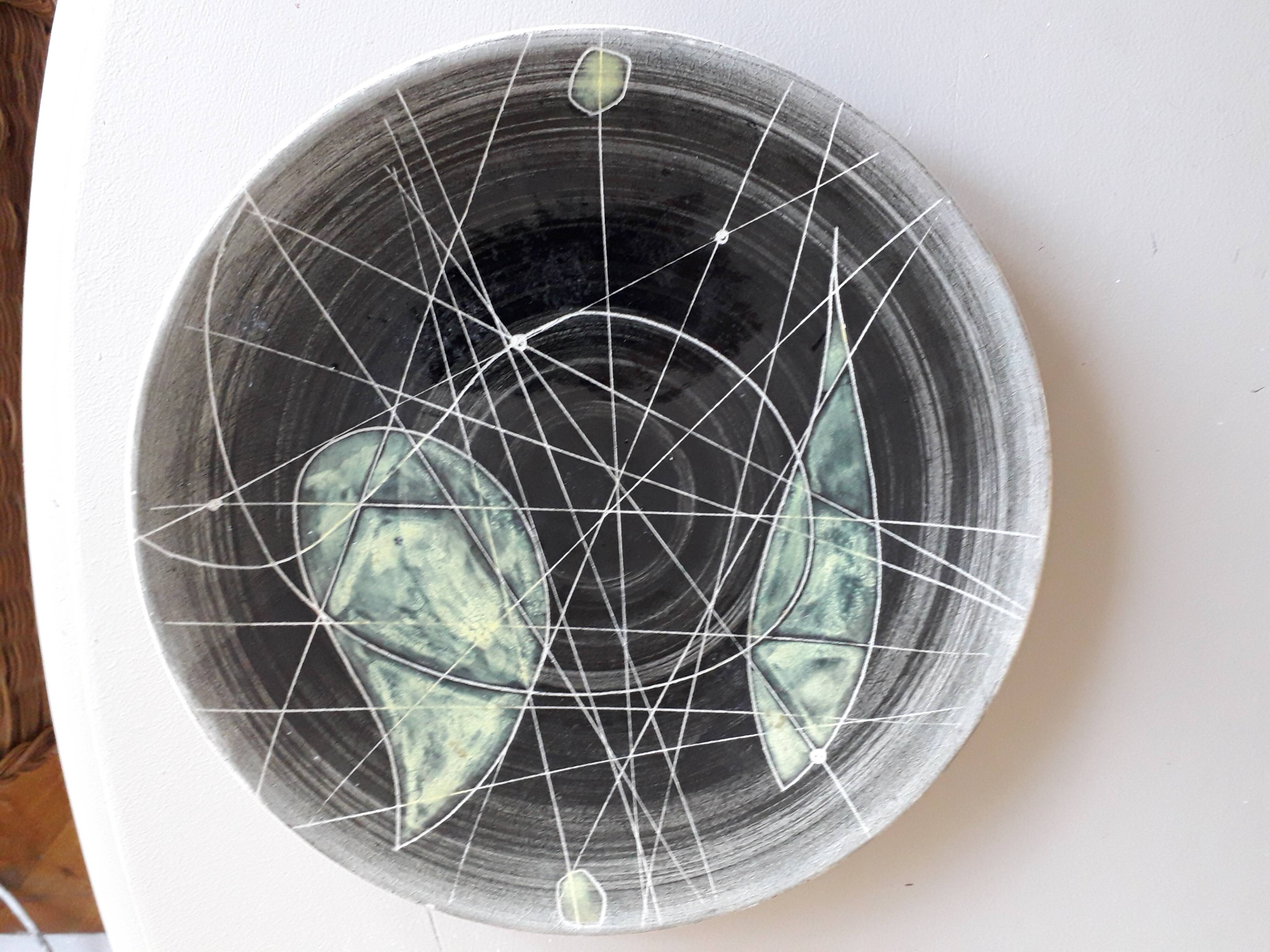 Vintage ceramic with geometric decor