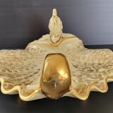 IMPORTANT ITALIAN CERAMIC FRUIT BOWL 1960 FISH UNDER SHELL