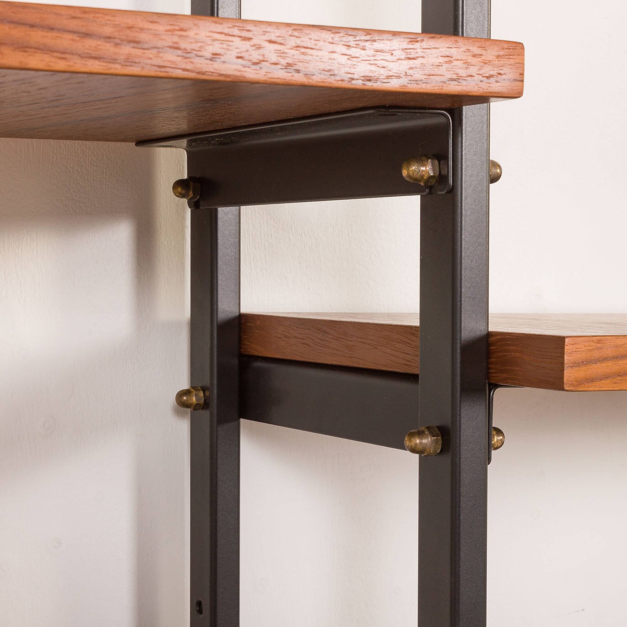 Italian free standing wall unit in teak, 1960s