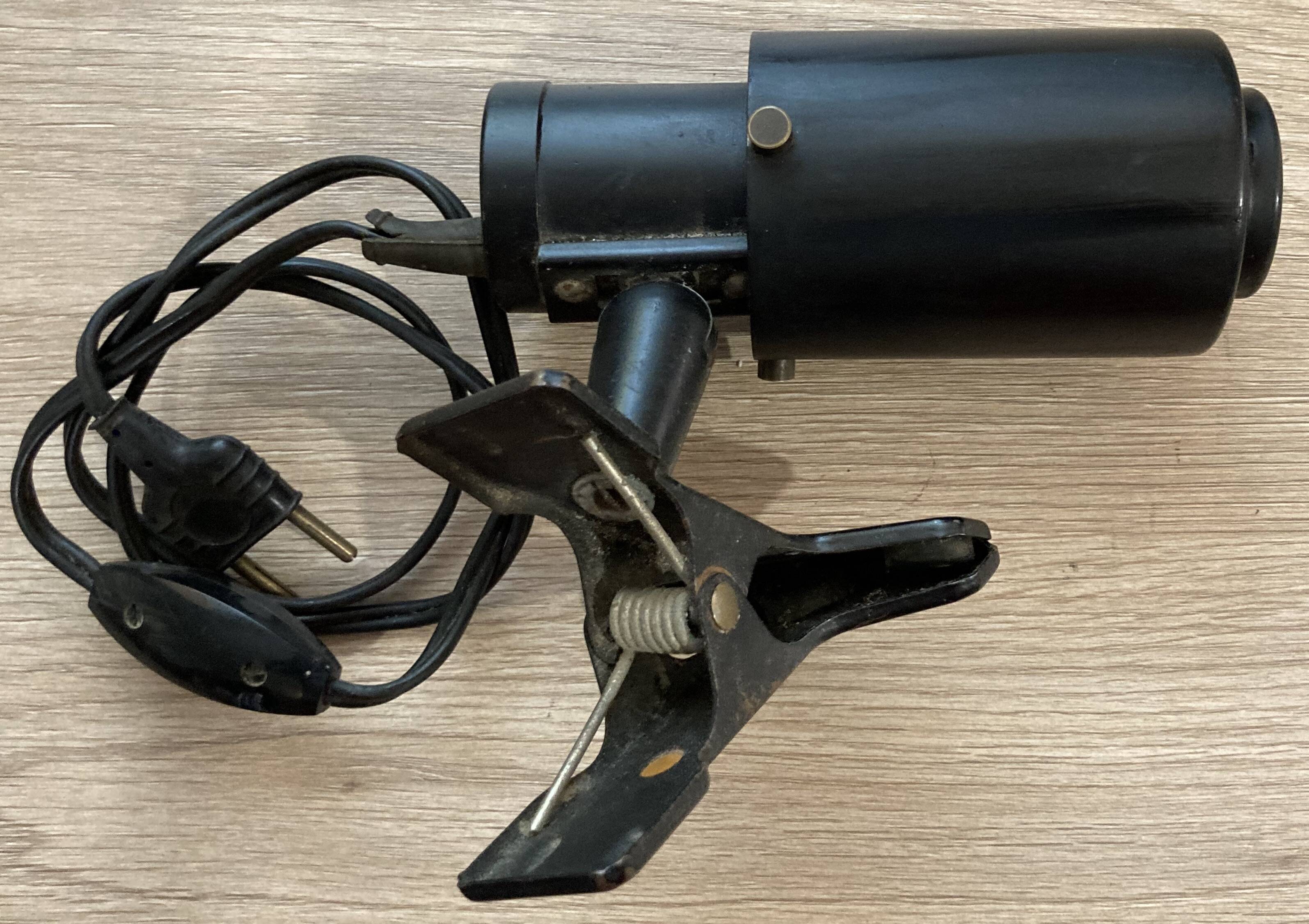 Jacques BINY (1913-76) Spot à pinces Lita 0160 Zodiaque Zodiac noir vintage