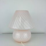 Pink mushroom lamp, Murano glass, vintage