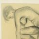 Charcoal Drawing Woman Nude Study Art Framed