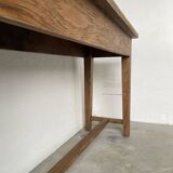 Solid oak work table console 220cm