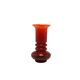 Mid-century modern vase, red glass, by L. Fiedorowicz, Poland, 1970s