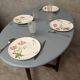 Table ovale en bois avec rabats
