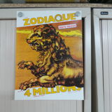 Original National Lottery Lion Zodiac Poster