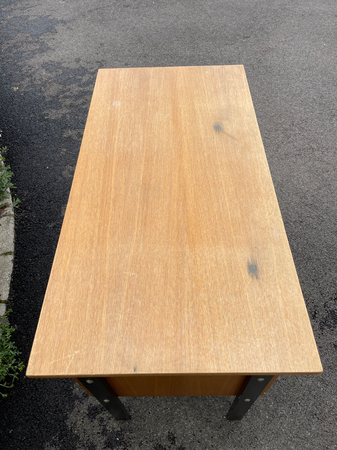 Vintage modernist desk 1950-60 wood