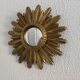 Vintage 1960 sun mirror witch's eye fine gold resin - 26 cm