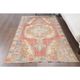 Vintage Turkish Oushak Handmade Wool Cotton Red Area Rug 123x220