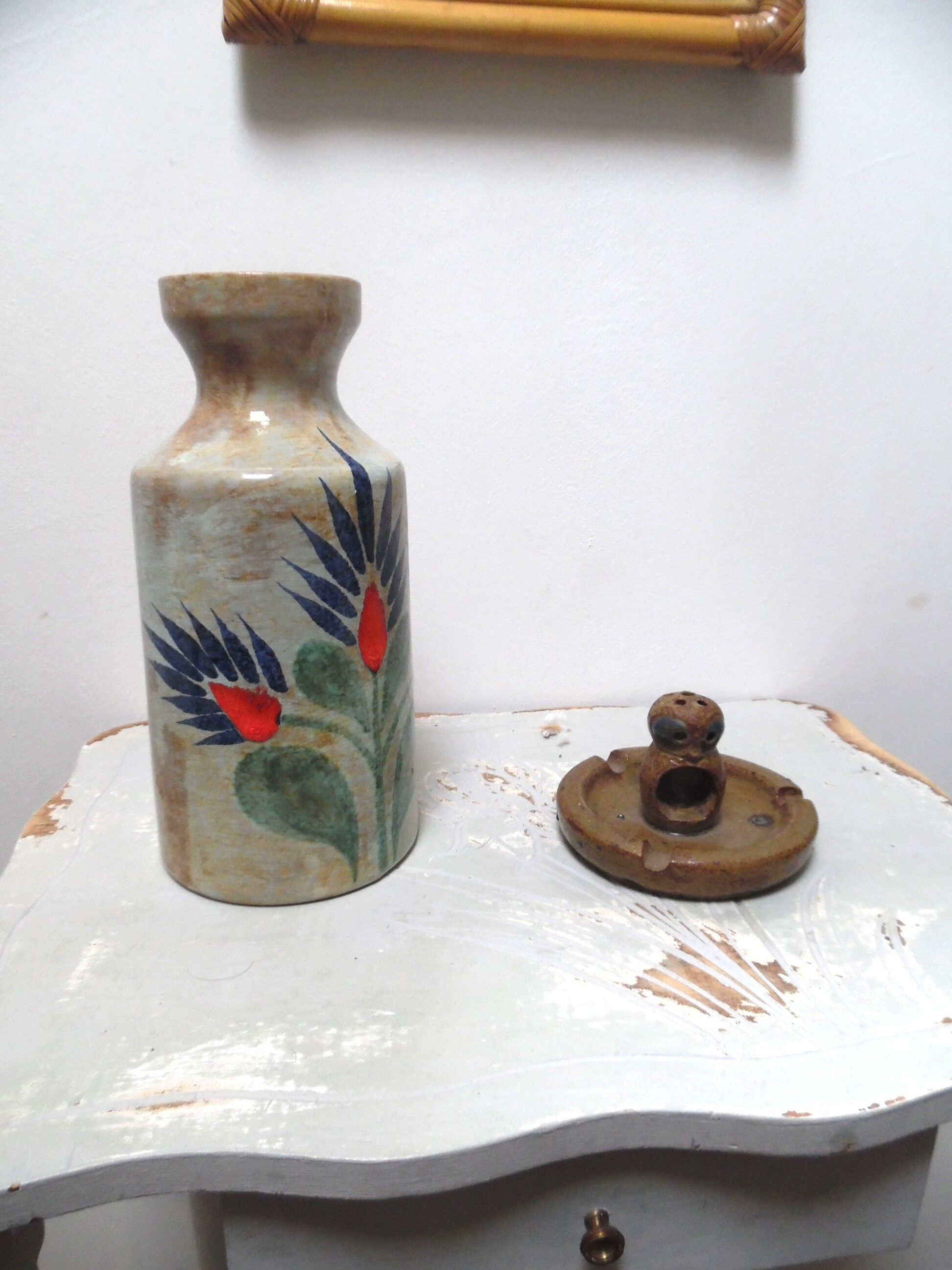 Ceramic vase, hand painted