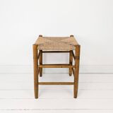 Tabouret mid century rustique