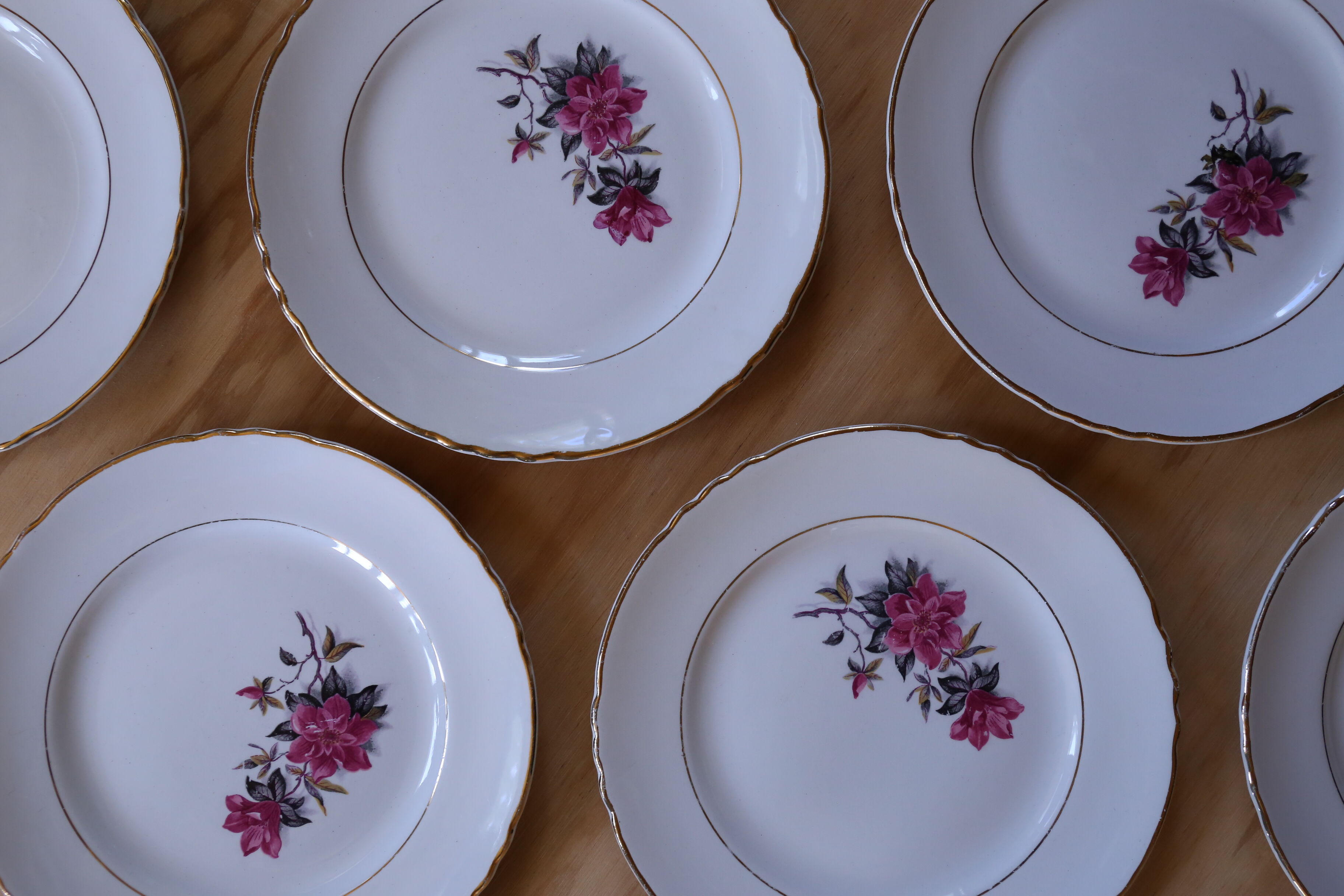 6 small vintage plates Orchies Moulin des Wolves