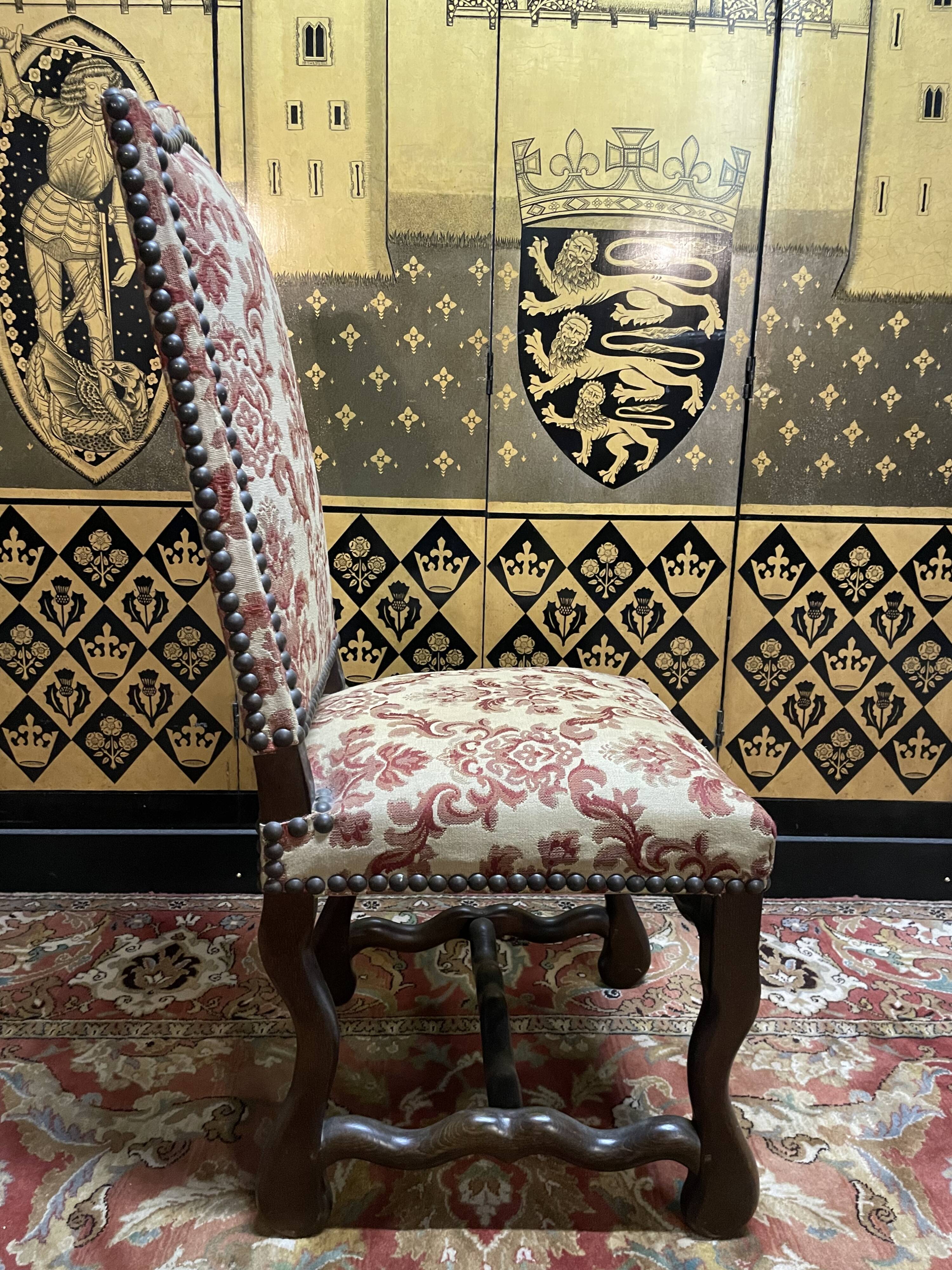 Set of 4 Louis XIII "Sheep bone" chairs