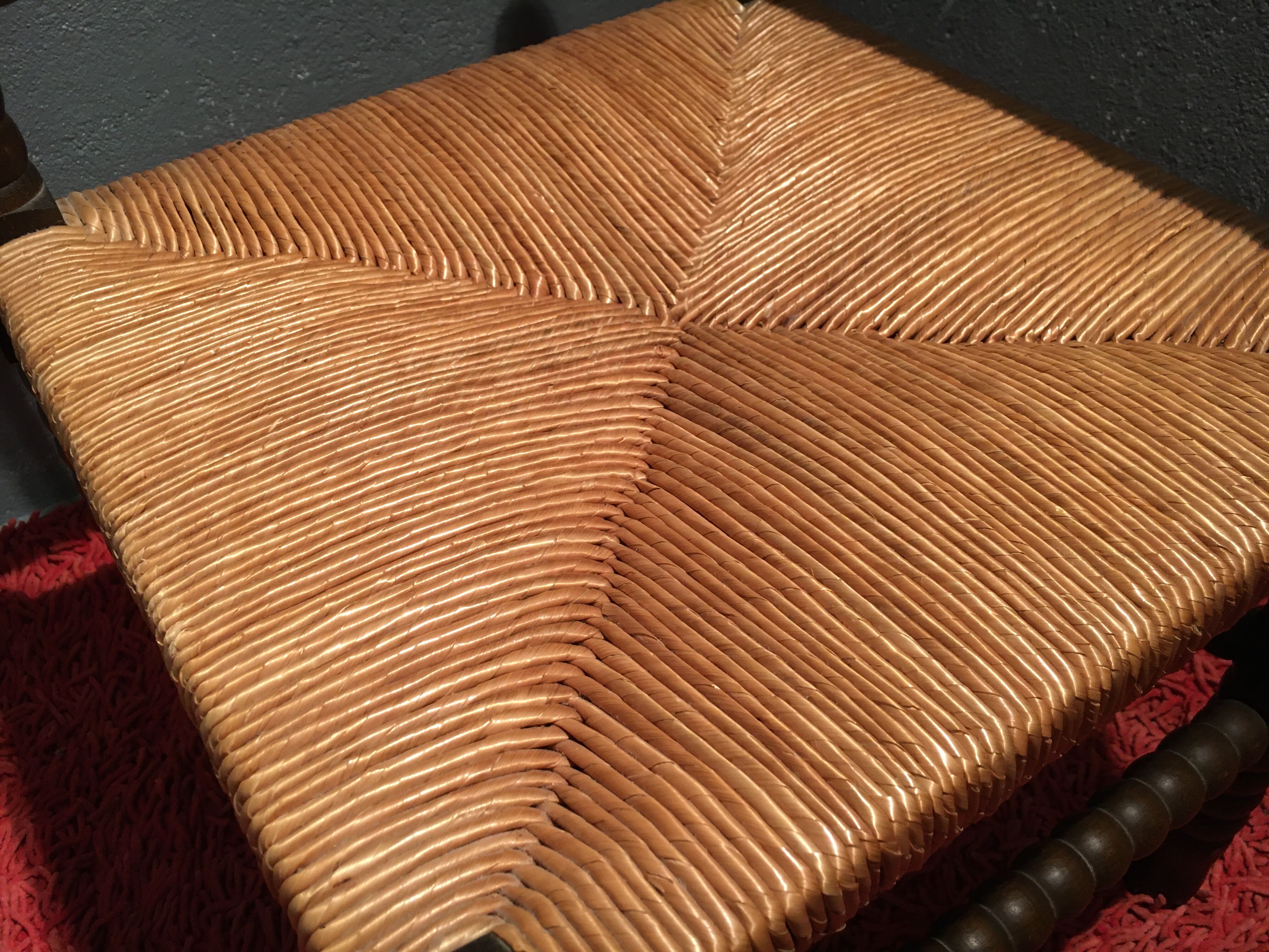 Straw corner armchair