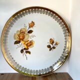 Vintage dish L.E.S Porcelain decorated with roses