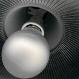 Holophane glass chandelier from the 1970s.