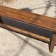 Solid oak farmhouse bench 140cm for rustic farmhouse table 1950