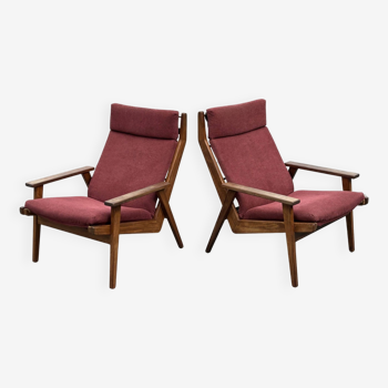 Vintage set of 2x Lotus armchair Rob Parry Gelderland 50's Design