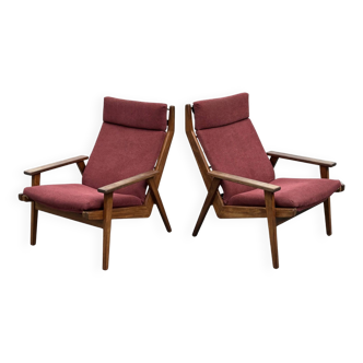 Ensemble vintage de 2x fauteuils Lotus Rob Parry Gelderland 50's Design