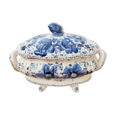 Delft earthenware covered dish