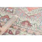 1970s Turkish Oushak Handmade Wool Cotton Brown Runner Rug 108x193
