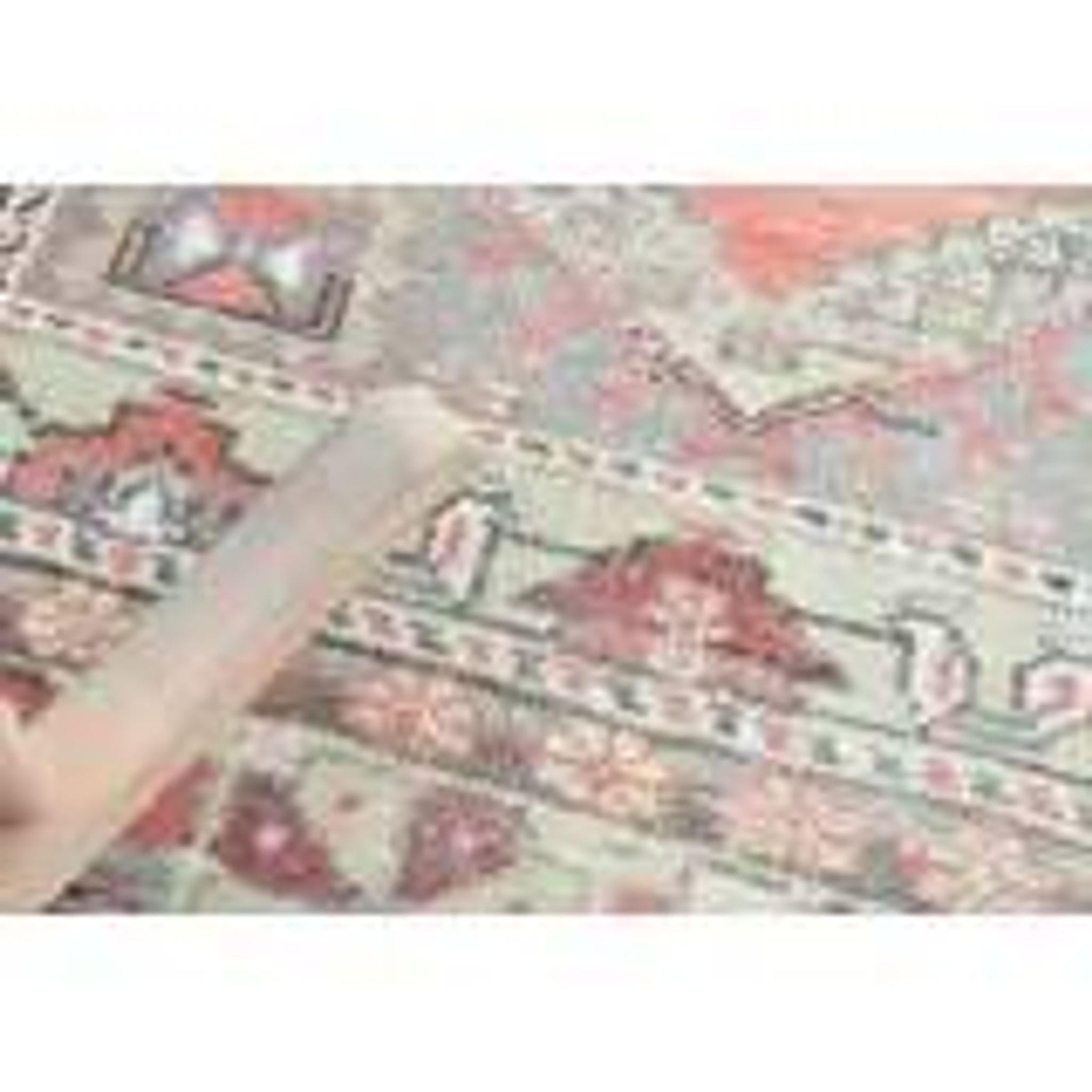 1970s Turkish Oushak Handmade Wool Cotton Brown Runner Rug 108x193