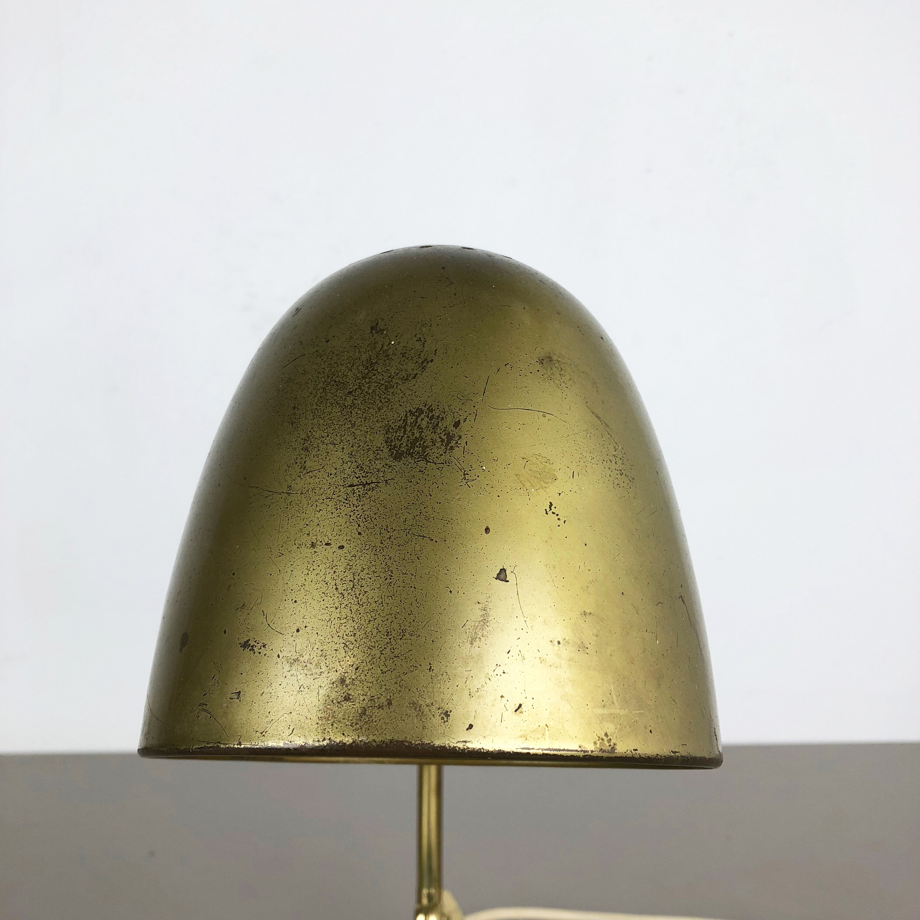 Original modernist brass metal table light made by Cosack attributed, Germany