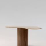 Teā dining table with walnut legs