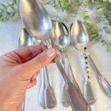 Set of 8 vintage silver plated soup spoons