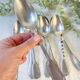 Ensemble de 8 cuillères à soupe vintage en métal argenté