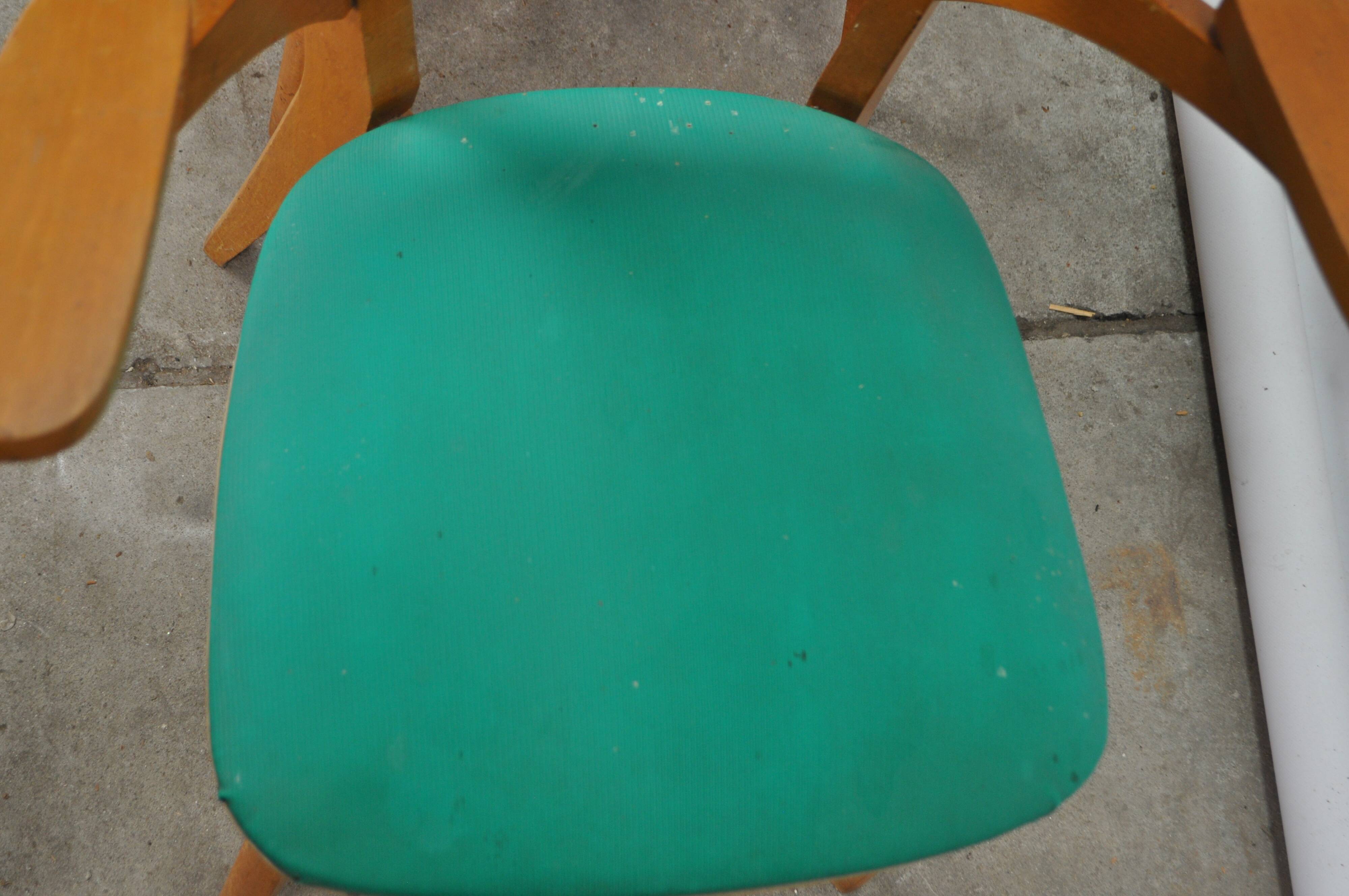 Bridge armchair with compass legs