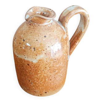 Vase with handle, small stoneware jug