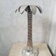 Grand bougeoir palmier argente