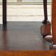 Console époque Restauration, style  Charles X en noyer avec marbre griotte