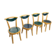 set of 4 chairs bistro Baumann model "Pollen café" design Pagnon / Pelhaître 1997