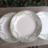 Six earthenware plates Napoleon, Creil and Montereau