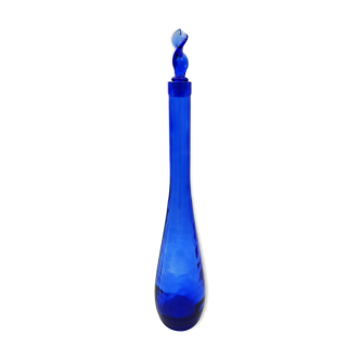 Bouteille en verre bleu cobalt