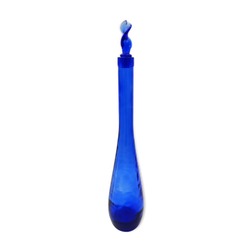 Bouteille en verre bleu cobalt