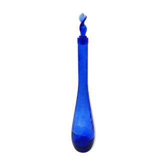 Large cobalt blue glass bottle