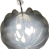 Pair of smoked glass suspensions - 70s