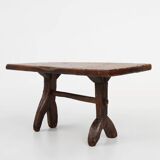 Rustic Spanish dining table, handmade in oak, 16th century