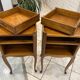 Pair of bedside tables with drawer and niche in Louis XV style.