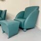 Living room sofa and armchair Atlantis design from the 90s by Wittmann vintage