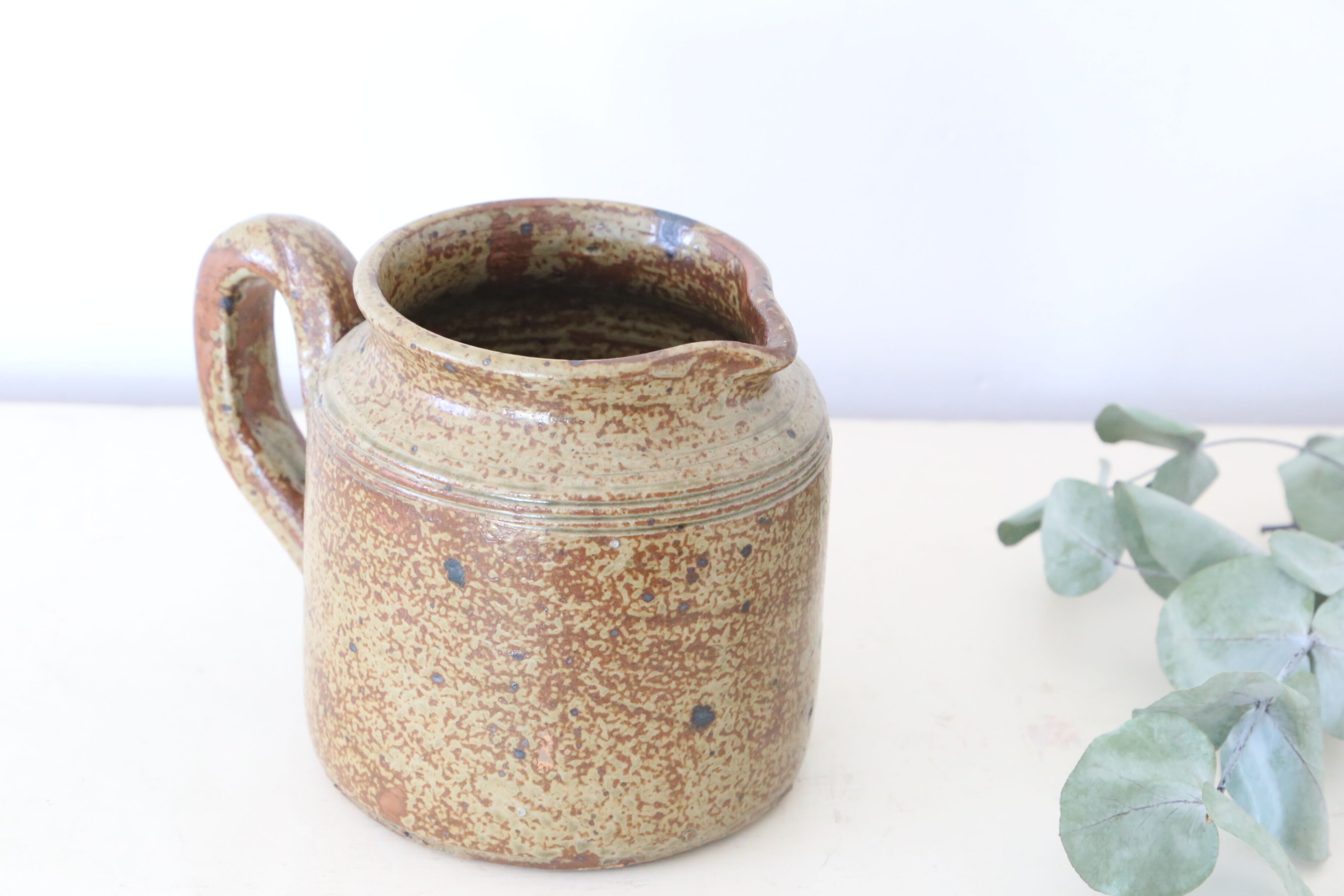 Pyrite sandstone jug, vintage