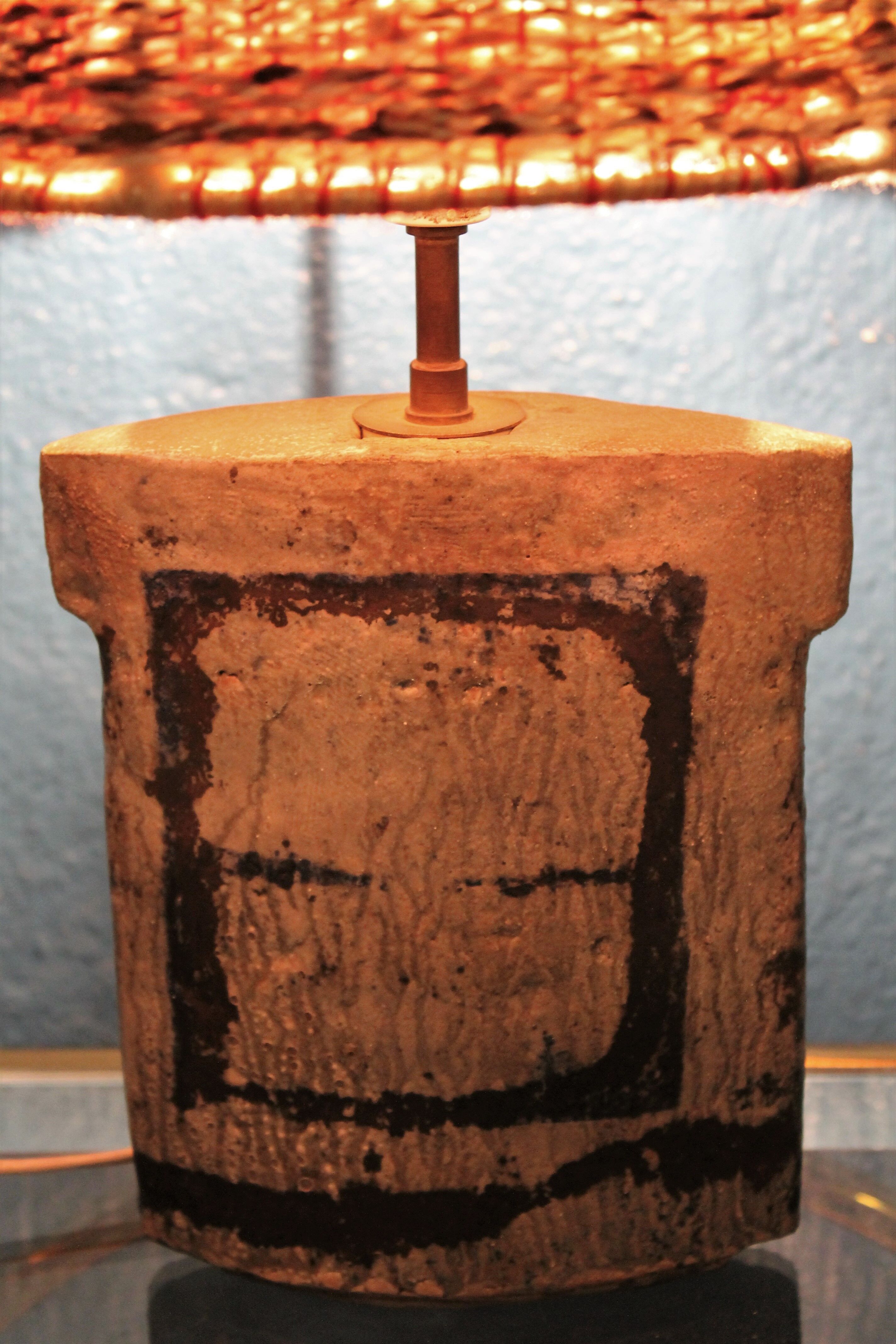 Ceramic lamp by Richard Bouhl, 1980s