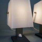 Set of 2 vintage Plexiglas luminaires
